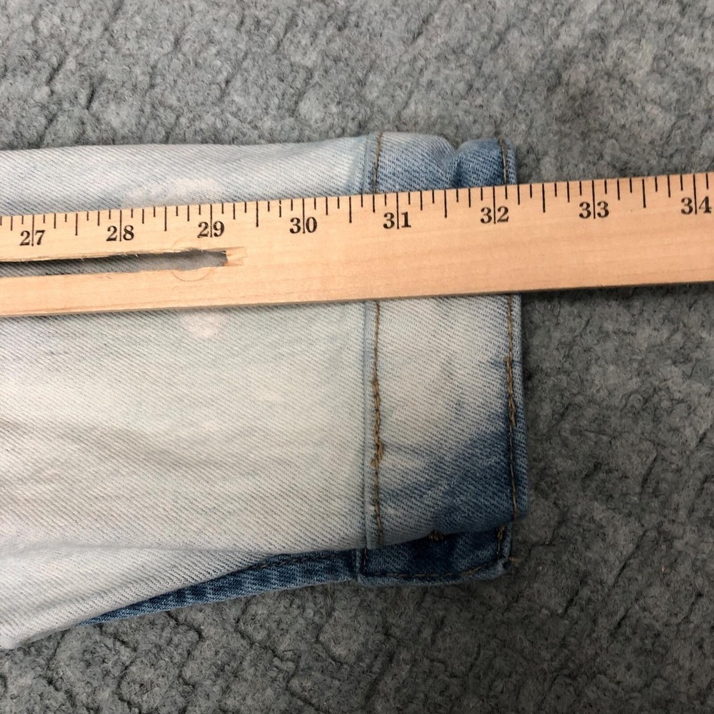 Encrypted Jacket Mens XL Light Wash Denim Distressed Paint Splatter Trucker Norm - Picture 11 of 14